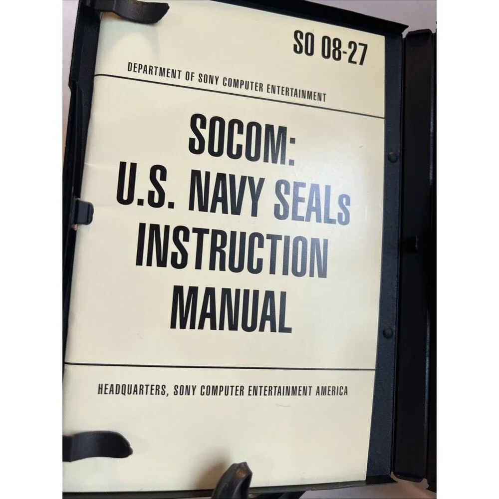 SOCOM: U.S. Navy SEALs (Sony PlayStation 2, 2002) Disc & Manual - No Coverart